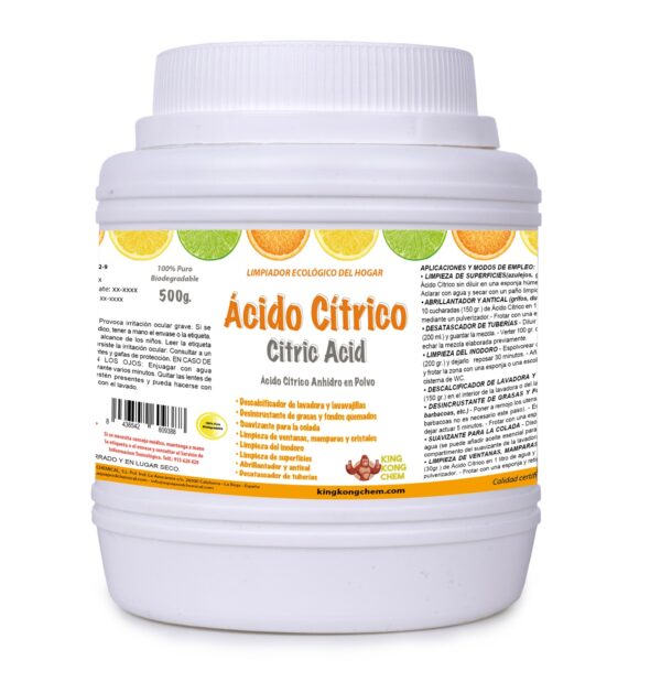 Limpiador ecológico ácido cítrico en polvo 0,5 kg
