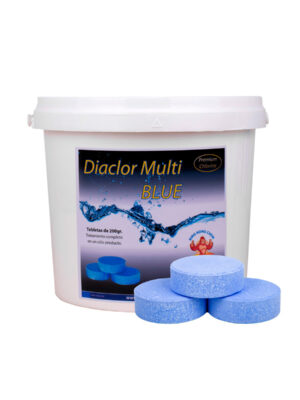DIACLOR MULTI BLUE – Cloro Azul Multiacción Piscina Pastillas 200 gr – 5 Kg