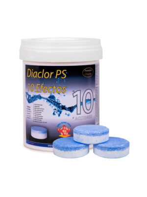 DIACLOR PS 10 EFECTOS – Cloro Multiacción Piscina Pastillas 200 gr – 1 Kg