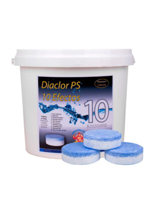 DIACLOR PS 10 EFECTOS – Cloro Multiacción Piscina Pastillas 200 gr – 5 Kg