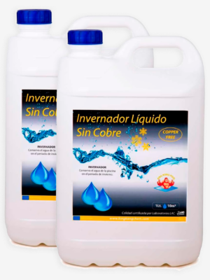 INVERNADOR LÍQUIDO SIN COBRE – Desinfectante y Algicida Invierno – 10 Litros (2×5 L)