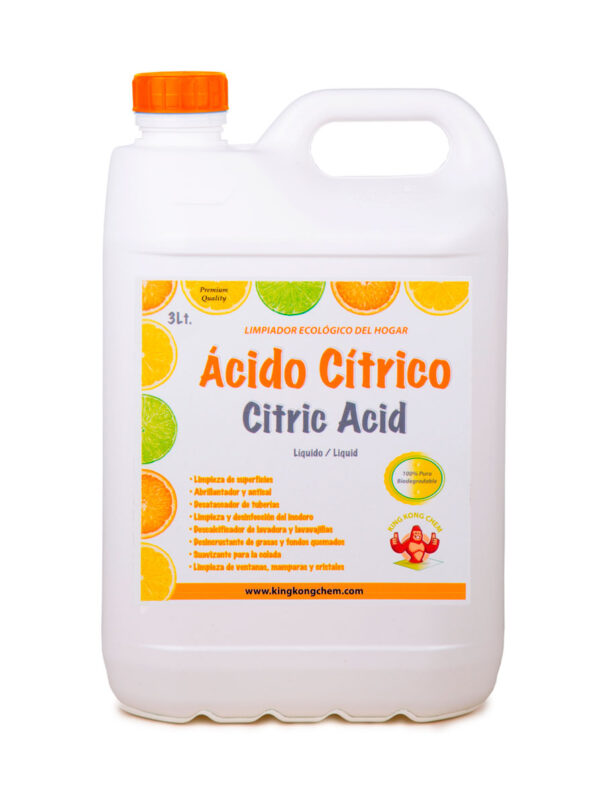Ácido Cítrico Líquido - Limpiador ecológico - 3 Litros