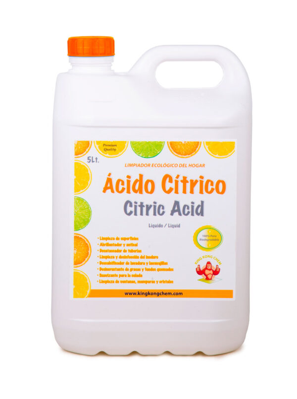 Ácido Cítrico Líquido - Limpiador ecológico - 5 Litros