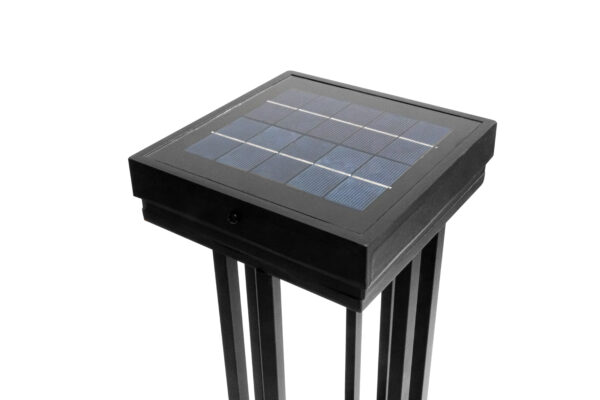 FAROL SOLAR LED JARDÍN Aluminio 60 cm – 3 tonos de luz ajustables – Baliza luminosa para marcar caminos