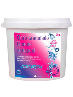 Cloro de Choque en Grano Aquapool - Disolución rápida - Tratamiento inicial (5 KG)