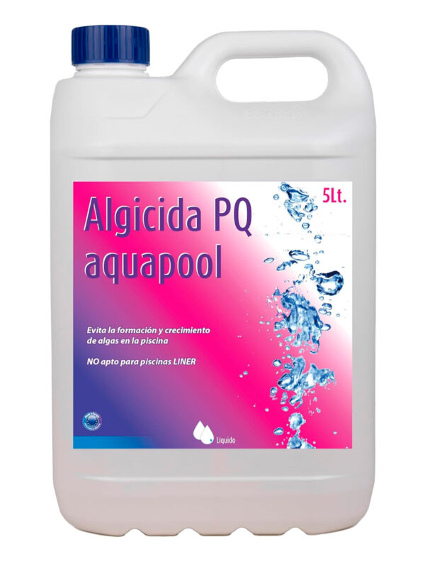 Algicida abrillantador PQ Aquapool de Larga duración - Efecto CLARIFICANTE - NO Apto para Liner Contiene Cobre