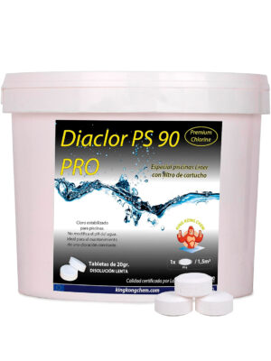DIACLOR PS 90 PRO - Pastillas 20 gr - 5 Kg - Cloro Especial Piscinas Filtro Cartucho