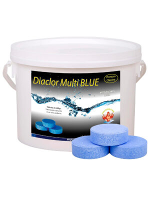 DIACLOR MULTI BLUE – Cloro Azul Multiacción Piscina Pastillas 200 gr – 3 Kg