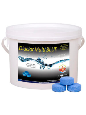DIACLOR MULTI BLUE - Cloro Azul Multiacción Piscina Pastillas 20 gr - 3 Kg