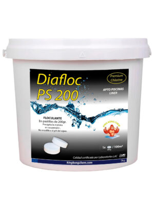 Floculante DIAFLOC PS 5 KG – Pastillas 200 gr – Clarificante Apto Piscinas Liner